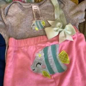 Carter's 24 no summer 3 snap onesie s and 2 pant